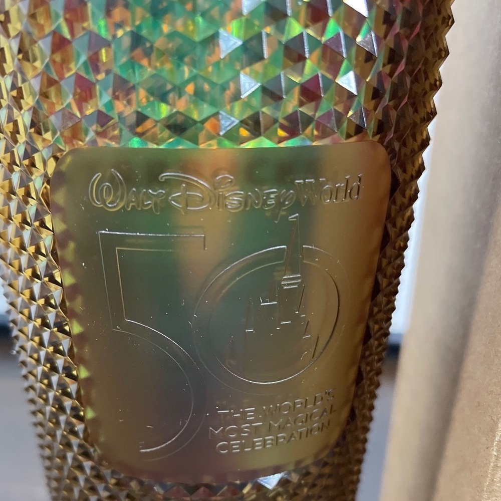 Starbucks Disney World 50th Anniversary Gold Studded Venti Tumbler 24oz - Picture 3 of 5